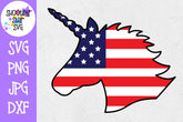 Americorn American Flag Unicorn - Fourth of July SVG